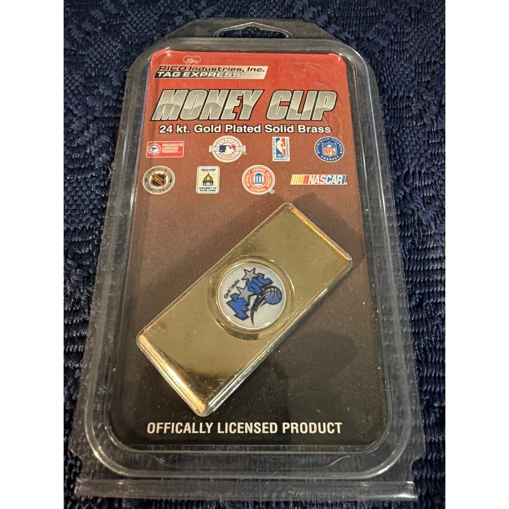 Orlando Magic NBA Money Clip Rico Industries 24kt Gold Plated Solid Brass
